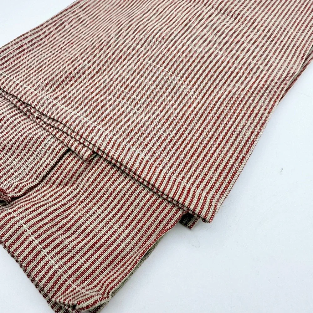 Red Ticking Stripe 100% Cotton Dish Cloths ~ Set of 3‎ GF Cottage Kitchen Towels
